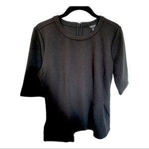 Black peplum top size small Ann Taylor